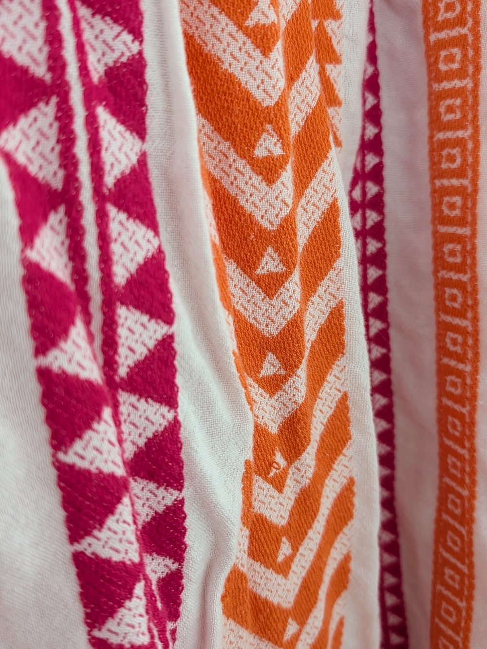 Old Navy Jacquard Mini Swing Dress in Pink and Orange, XL - Picture 6 of 7